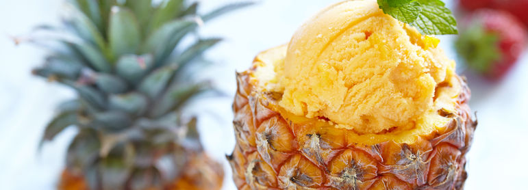Sorbet à l'ananas - idée recette facile Mysaveur